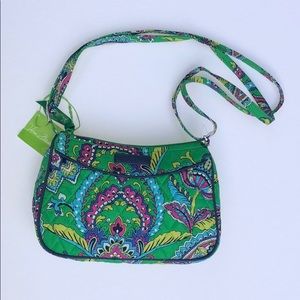NWT Vera Bradley Little Emerald Paisley Crossbody